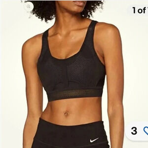 Nike Dri-Fit ADV Ultrabreathe Black Mesh Unpadded Sports Training Bra Size XL